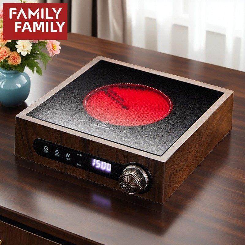 2025新型电陶瓷炉大功率定时智能泡茶炉方形圆光波炉围炉泡茶电炉