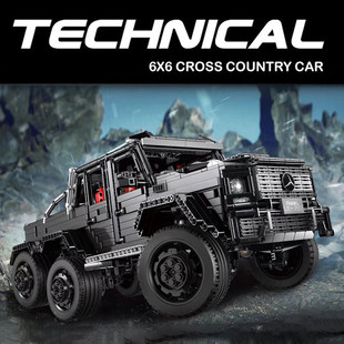 奔驰G63遥控四驱越野车大g牧马人积木拼装车模成年人高难度摆件