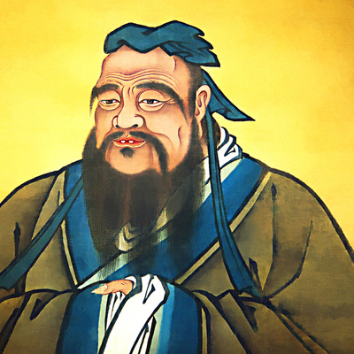 国学孔子画像挂画孔子像画孔夫子挂图教室客厅幼教学校走廊装饰画