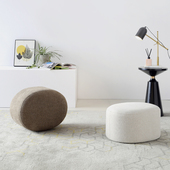 北欧换鞋 矮凳家用可拆洗 凳创意小方凳休闲梳妆凳客厅布艺小矮凳