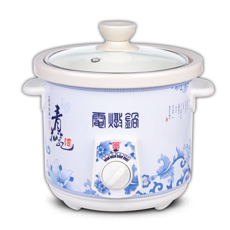 方圆白瓷电炖锅Fy FY235/35 A迷你小青花瓷陶瓷煲汤锅2.5 3.5 6L