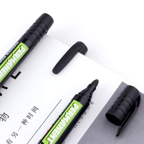 12支宝克MP2903A记号笔可加墨水黑色红蓝大头笔防水物流快递笔大