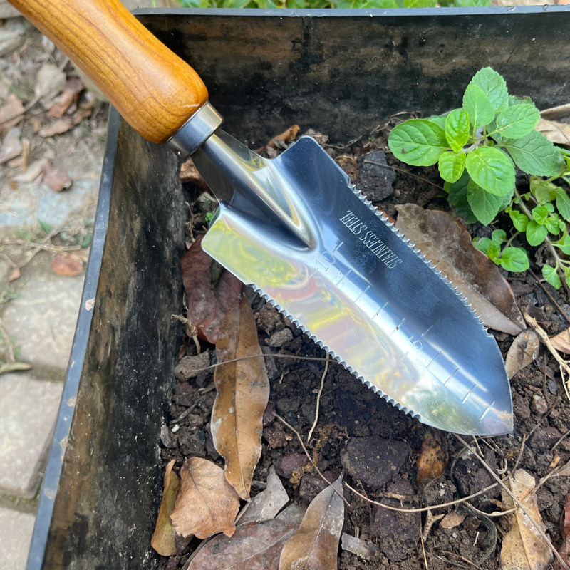 赶海工具不锈钢园艺养花套装种菜养花铁锹锯子刀铁铲种花工具小铲