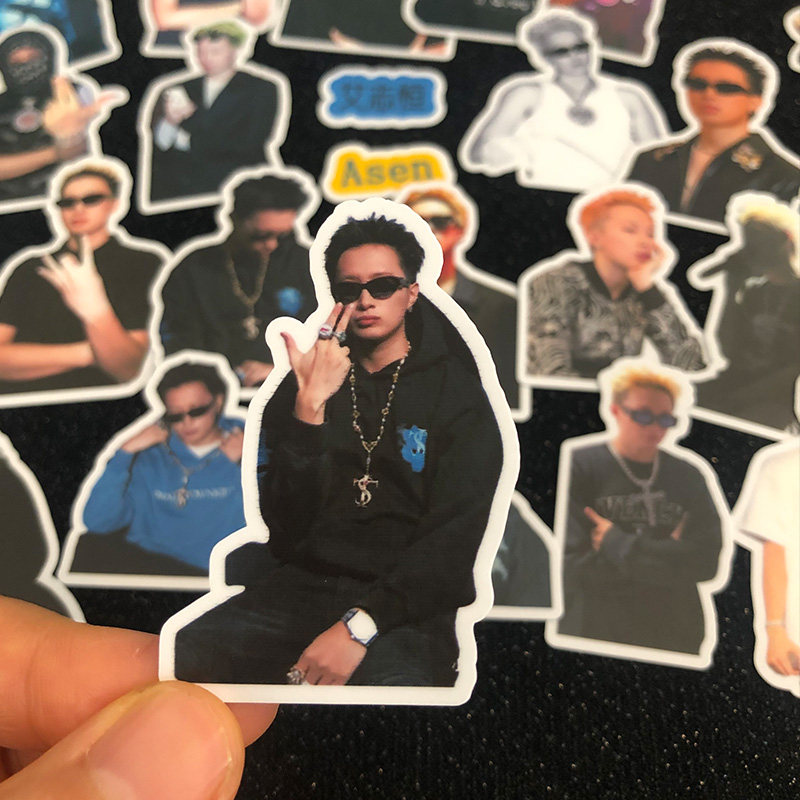 Asen贴纸防水贴画艾志恒周边说唱歌手日记本手机电脑可黏贴定制,文具电教/文化用品/商务用品,贴纸/立体贴纸,淘宝优惠券,粉丝福利购,淘宝优惠卷