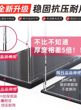 高透明亚克力10294泰坦尼克号积木模型防尘罩收纳展示盒