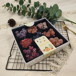 高端九宫格盒鲜果捞包装盒烘焙点心蛋糕一次性防雾透明网红包装