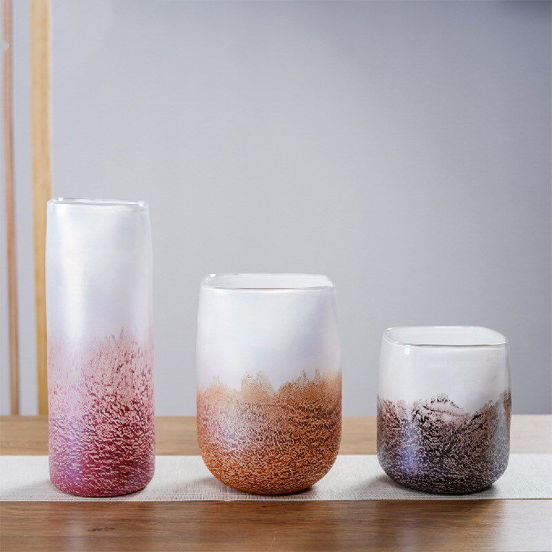 欣唯嘉欧式创意玻璃花瓶彩色客厅餐桌家居水培器皿插花摆件厚重