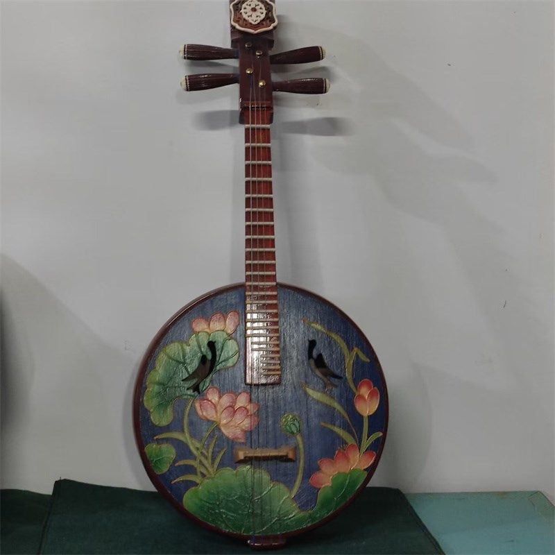 中阮手工彩绘专业乐器新型复古中式装饰琴面板手绘初学入门