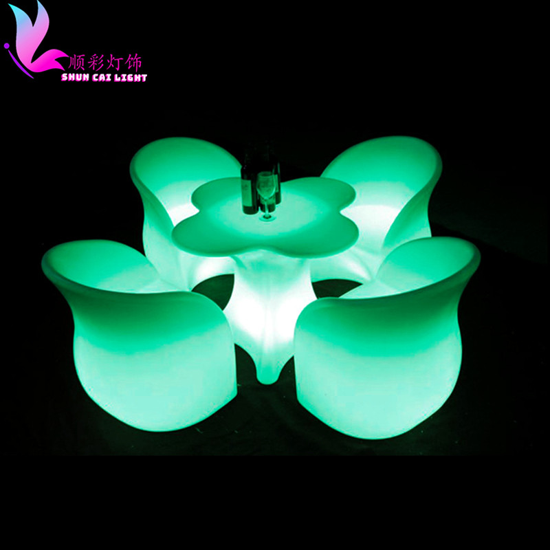 LED单个桌椅欧式酒吧台卧室客厅创意梅花茶几遥控充电发光家具,节庆用品/礼品,装饰灯,淘宝优惠券,粉丝福利购,淘宝优惠卷