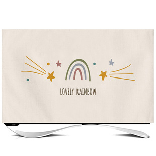 电脑防尘罩台式键盘主机防尘布屏幕盖布27寸显示器挡灰布防晒罩遮