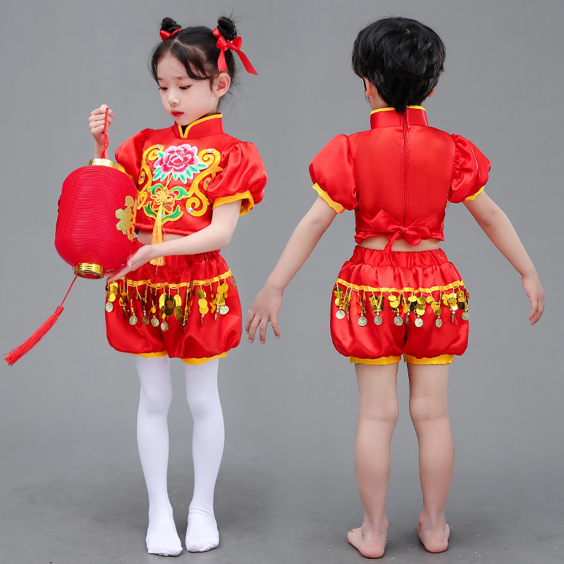 六一儿童中国红梦娃演出服男女童幼儿园喜庆开门红灯笼舞蹈表演服,童装/婴儿装/亲子装,儿童演出服,淘宝优惠券,粉丝福利购,淘宝优惠卷