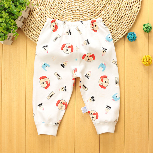 新生婴儿春秋款长裤男女宝宝纯棉可开档打底裤子单件秋裤3-6-9月