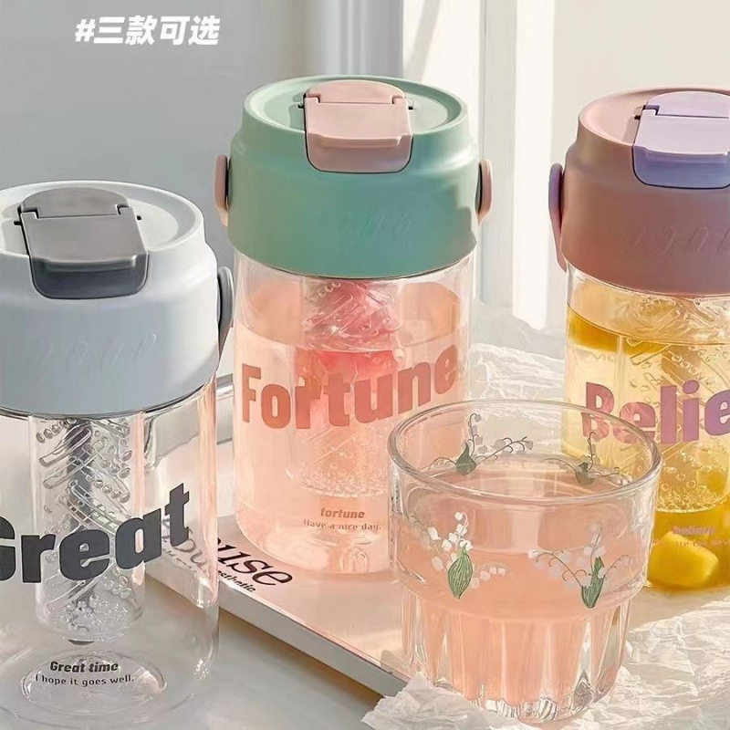 新款韩版高颜值吸管杯女生大容量