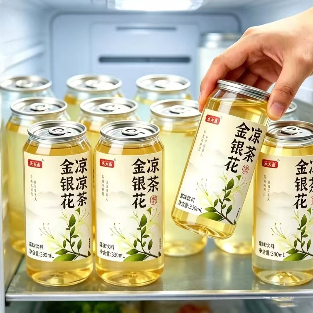 【赠送中】金银花凉茶整箱24瓶*330ml夏日清爽解腻解渴补水饮料