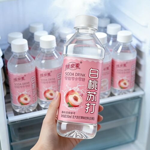 苏打水整箱24瓶*350ml无气0脂0卡无糖饮料瓶装饮用水特原味白蜜桃