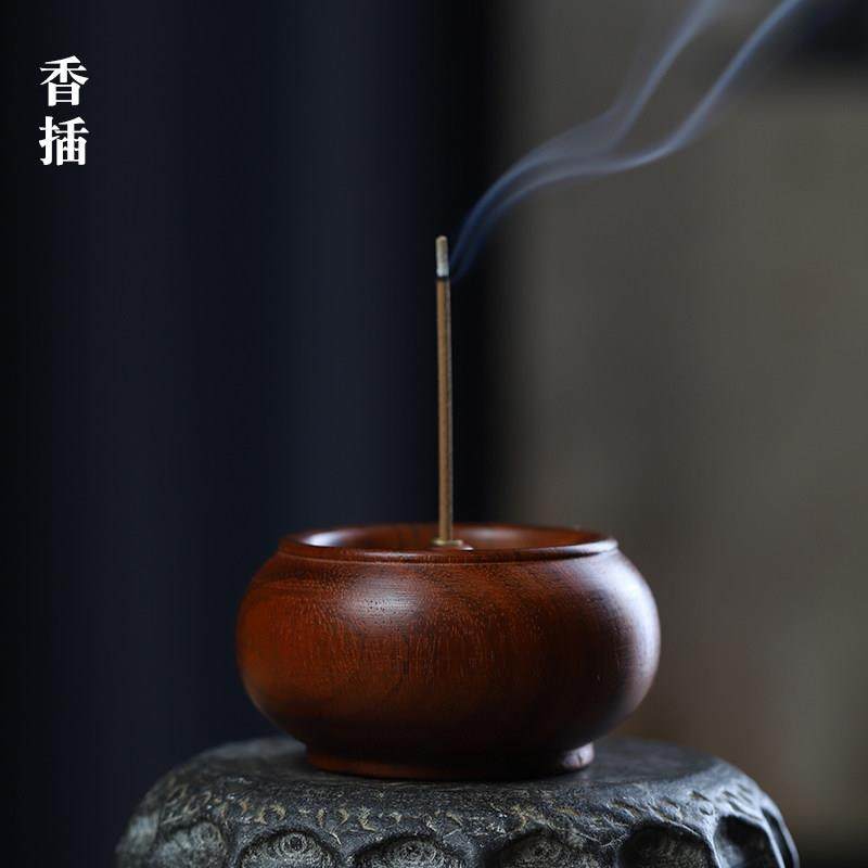 紫檀木迷你木质小香插香座香托家用室内熏香沉香檀香孔线香炉,家居饰品,香托/香盘/香座/香插,淘宝优惠券,粉丝福利购,淘宝优惠卷