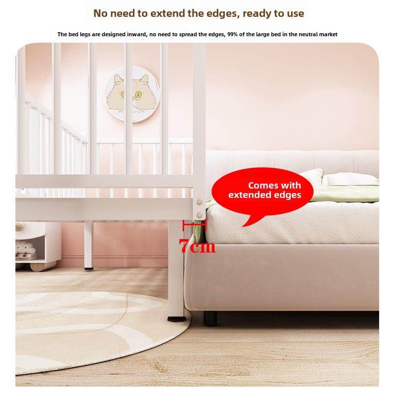 铁艺拼接床婴儿小床男孩女孩加宽大床边床单人床公主儿童床带护栏