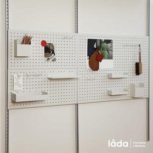 多匣lada 001置物架洞洞板极简北欧墙上金属五金挂板墙面书架组合