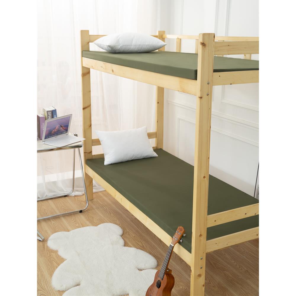 军绿色学校军训上下铺垫褥高密度纯白色宾馆酒店内务制式海绵床垫