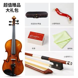 源TZA自意大利的高手端工演奏级小杉提琴拼板虎皮纹木背板云枫面