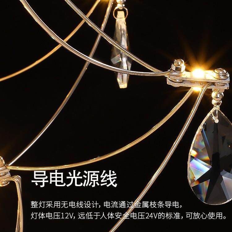 凯乔墅火79虫水吊灯现晶代轻奢意式别客厅萤吊灯创意个性复式公寓