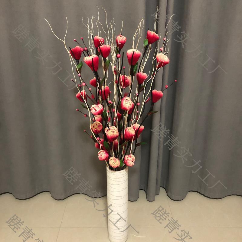 叶脉地192真花客仿厅花艺玫瑰干花室内装饰花花瓶套装束插花摆落