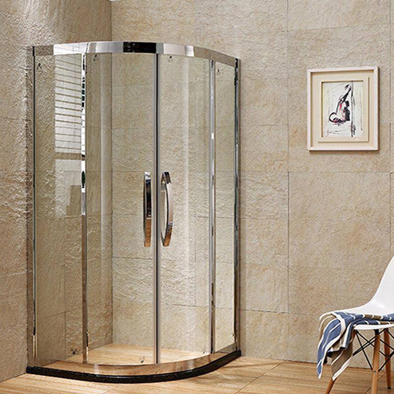 简易亚淋浴房厂家工弧扇形酒店程家用958克力玻璃带淋浴房底盘