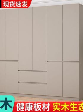 衣柜户家用卧室实木四门租衣柜现代简小型全约挂式出GTQ房屋加厚