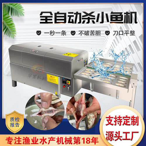 全自动小型商用杀鱼剖肚白条机