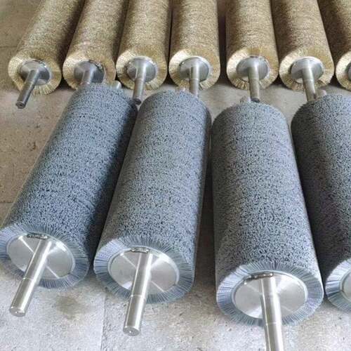 金属抛光机刷钢丝丝辊DHT除锈钢丝刷工业毛辊木地辊板拉丝机钢刷