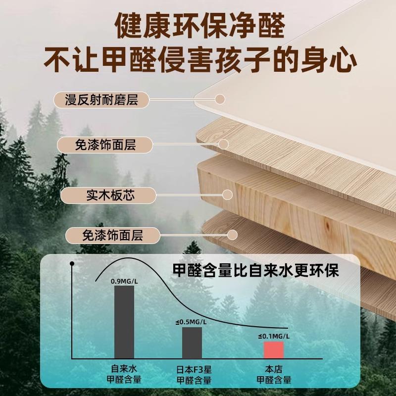儿童学字习桌上物架实桌面收纳VNW置架子学生写书木桌多层洞洞板