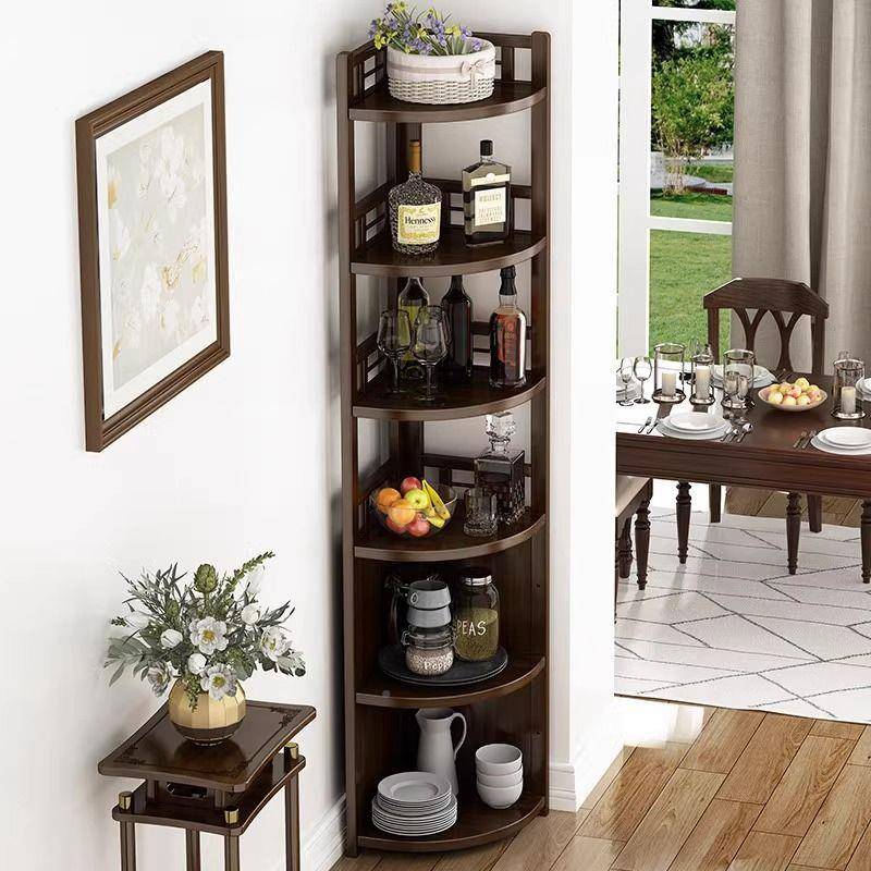 室内落地实木客转角柜拐SAQ角架置物柜厅卧室多层墙角柜书角落储