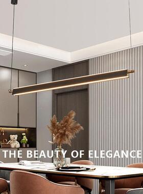 意式极简厅一字餐厅灯吊灯现代简长条饭餐桌灯办公室约吧OAL茶室