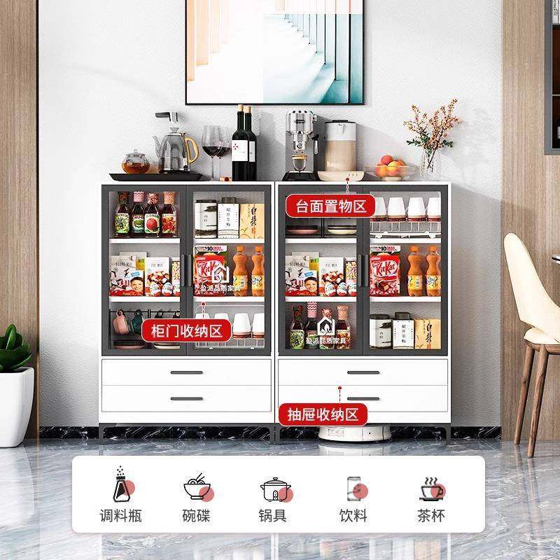 铁艺收纳边柜约家用茶DE-1015柜水酒柜玻璃餐门矮简储物柜客厅靠,住宅家具,餐边柜,淘宝优惠券,粉丝福利购,淘宝优惠卷