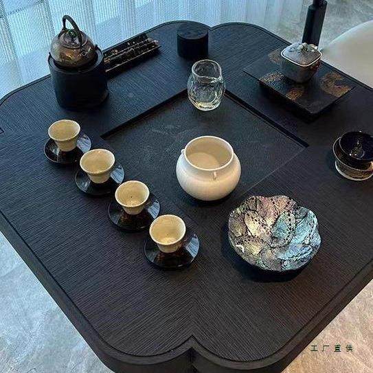 阳台UGK新中5式茶桌02新品高2端小型家用实木泡茶桌乌金面石小茶,商业/办公家具,茶台/茶桌,淘宝优惠券,粉丝福利购,淘宝优惠卷