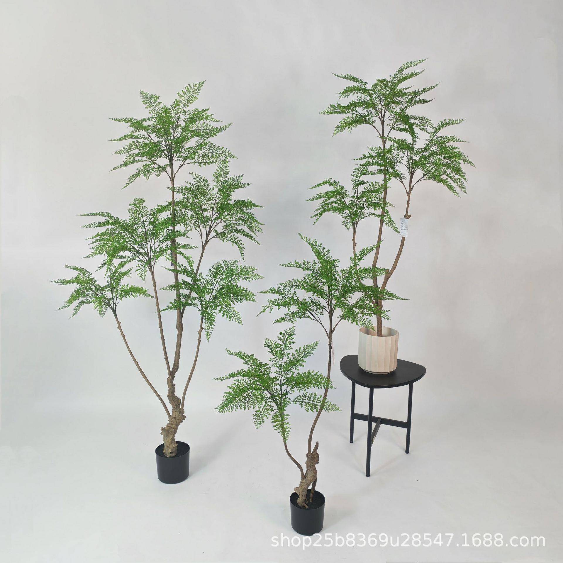 仿仿真绿326地植黑骨芒室内盆栽大型植物假树轻奢客厅生装饰品落