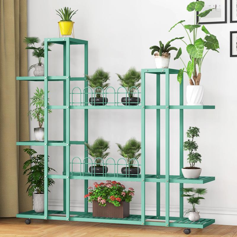 花架子客厅地式窗置落物架阳台墙简约靠现代多肉绿TKA台萝铁艺花