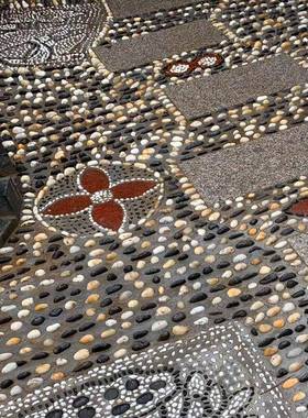 201350斤鹅石铺路地卵庭院园林造景天然大小石头雨原花石铺石鹅软