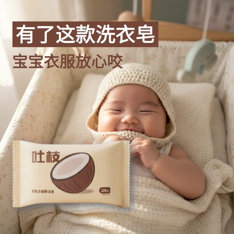 吐枝多酶椰油洗衣皂无香精荧光剂