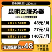 国内云南昆明云服务器Linux服务器弹性云主机租用轻量云主机大带宽秒解独立IP