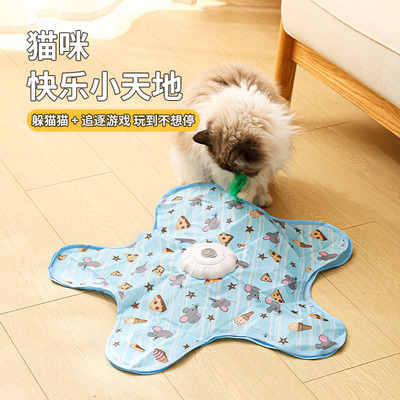 猫咪捕猎毯自动猫转盘自嗨解闷