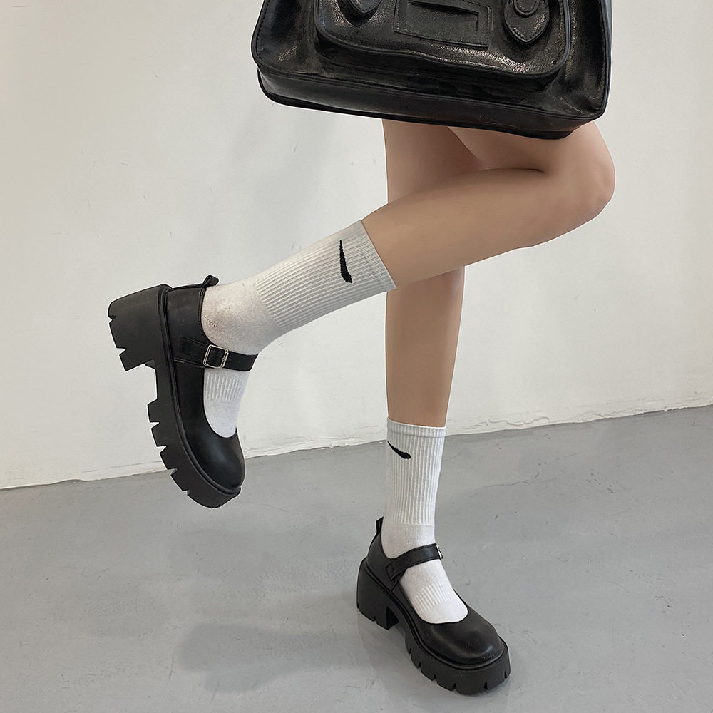 圆头小皮鞋女英伦风新款春季jk制服厚底淑女玛丽珍鞋