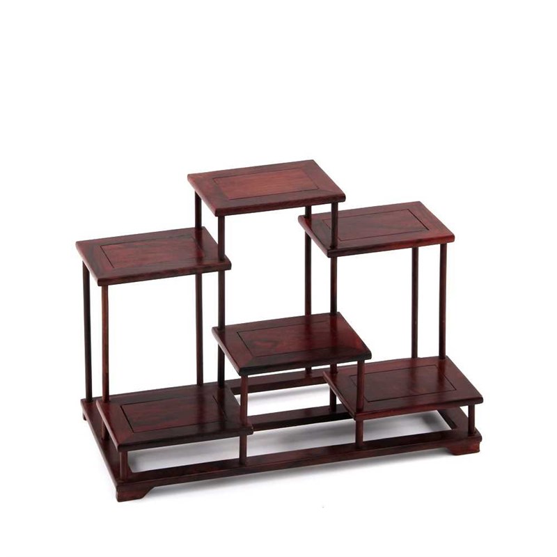红酸枝小博古架中式多宝阁v紫砂壶茶具架盆景摆件榫卯结构实木架