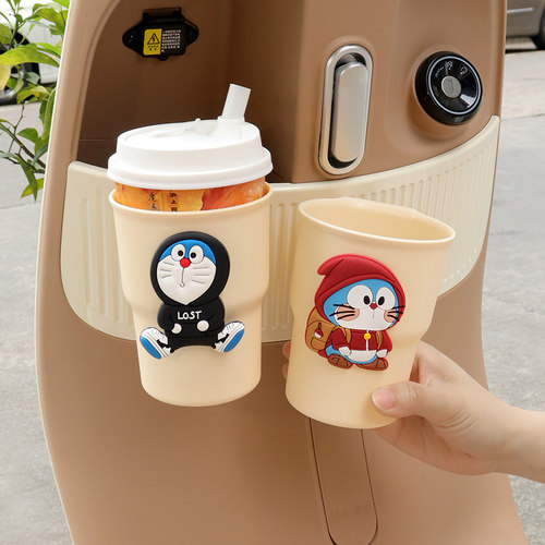 创意卡通蓝胖子电动车装饰水杯架