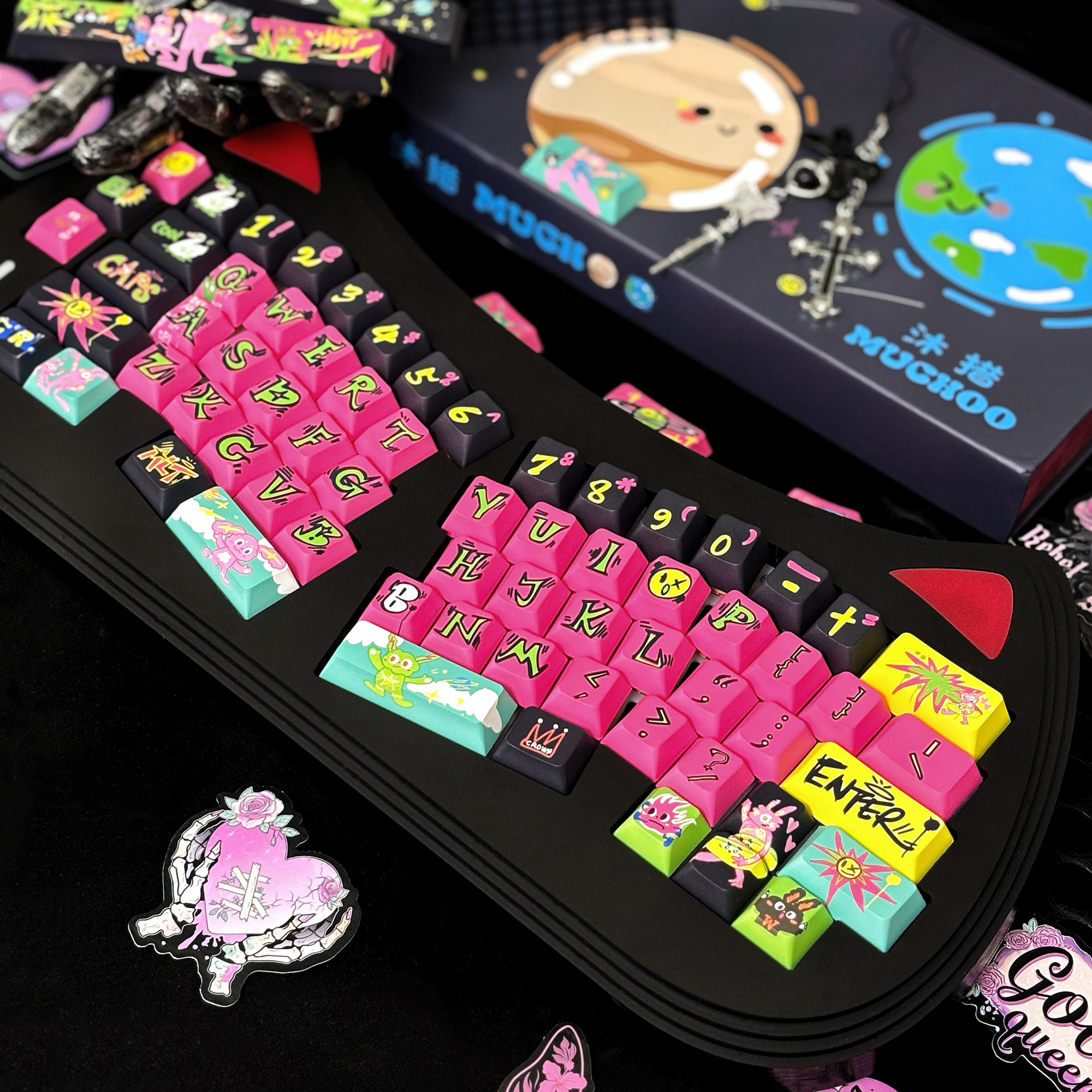 沐措PBT热升华原厂高度键帽键盘