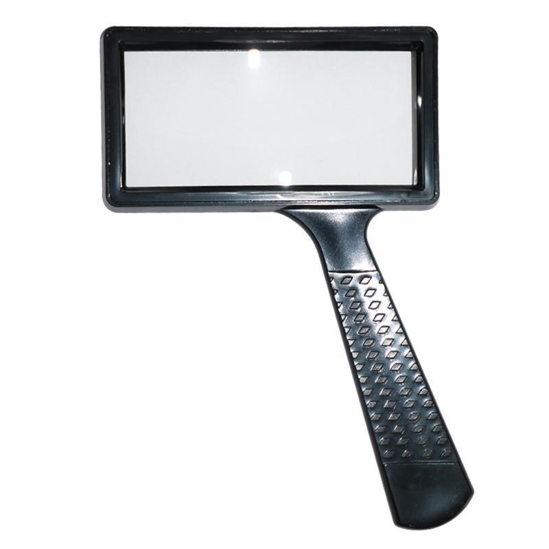 方型10倍阅读高清玻璃长方形手持式放大镜阅读看报专用老人扩大镜