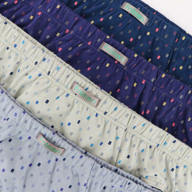 富妮来内裤男纯棉三角裤透气中腰U凸青年男士中腰短裤头全棉0836