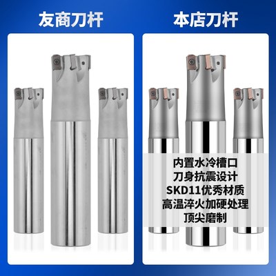 五轴MFH03R京瓷双面快进给内冷铣刀杆LOGU0303内冷铣刀盘刀杆