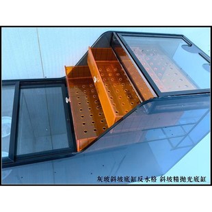 灰玻璃阶梯型沉淀仓底缸过滤底滤槽过滤缸溪流缸干湿分离滤袋支架