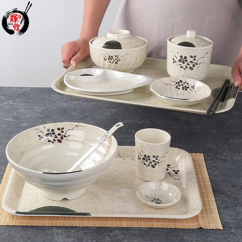 仿瓷中式快餐厅餐具套装碗筷创意塑料拉面碗猪脚饭盖浇饭餐盘商用,餐饮具,盘,淘宝优惠券,粉丝福利购,淘宝优惠卷